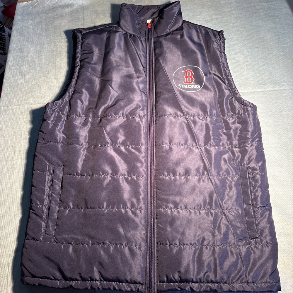 Puffer Vest Red Sox Coca Cola Blue Mens XL
